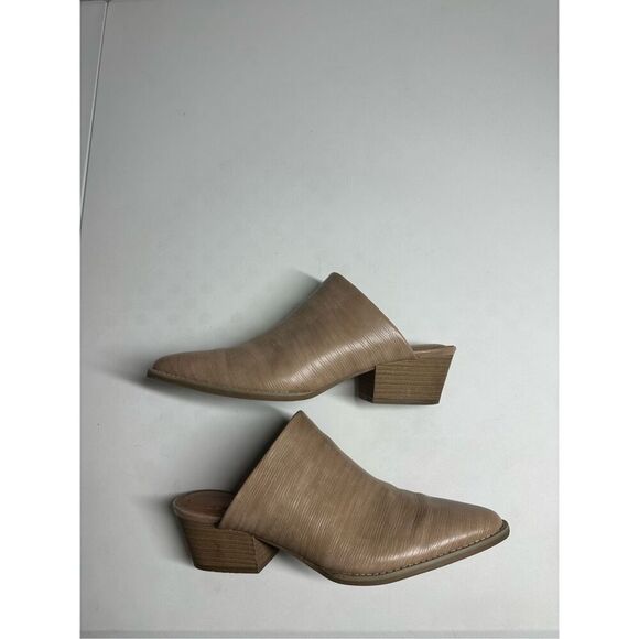 Universal Thread Tan Tara Mule Women's Size 11 Pointed Toe Chunky 2" Heel - Picture 11 of 12